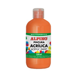 PINTURA ACRILICA BOTELLA 250 ML NARANJA ALPINO