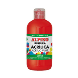 PINTURA ACRILICA BOTELLA 250 ML ROJO ALPINO