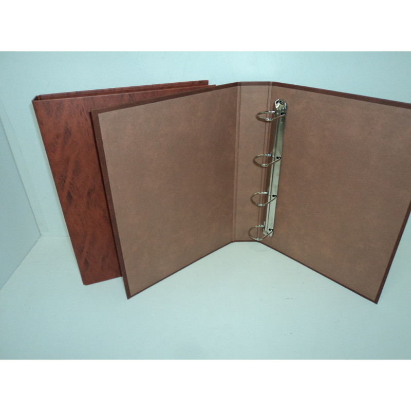 CARPETA 4A 40MM FL NATURAL CARTON FORRADA COLOR CUERO ESLA 3393