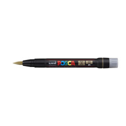 MARCADOR UNI-BALL POSCA PCF-350 PUNTA PINCEL ORO -25-