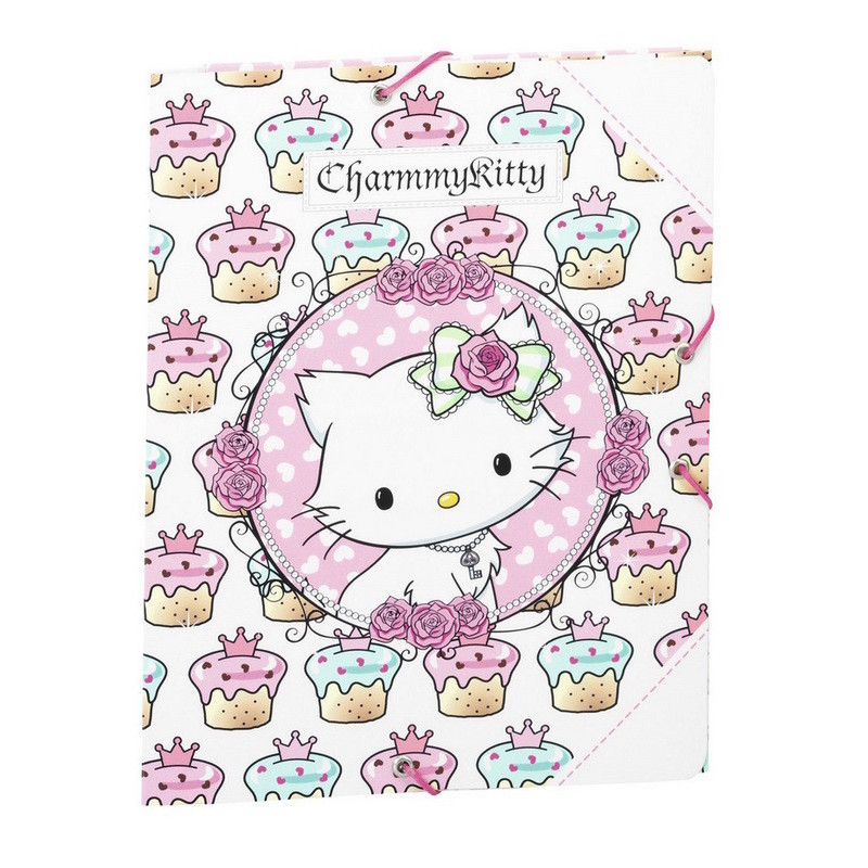CARPETA DEC 4º GOMAS SAFTA 12 CHARMMY KITTY CAKES TROQUELADA 511212642 ^