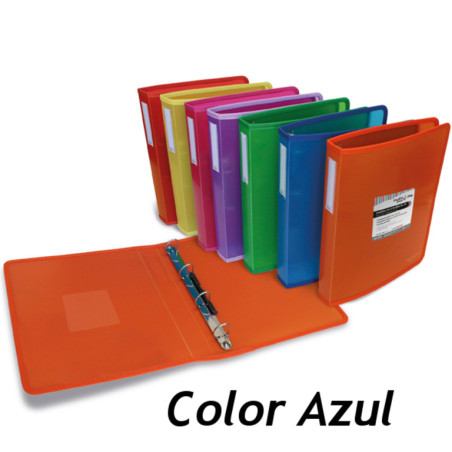 CARPETA PLAST. 4A 25MM FL GRAFOPLAS MULTILINE AZUL 30121430 ^