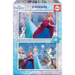 2 PUZZLES DE 48 PIEZAS FROZEN "BELIEVE" SAFTA23 ENERO 16852
