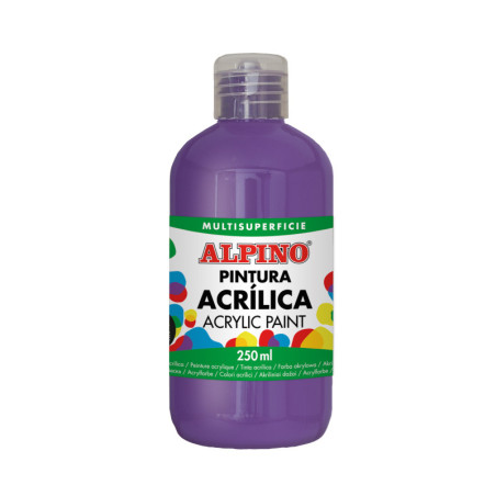 PINTURA ACRILICA BOTELLA 250 ML VIOLETA ALPINO