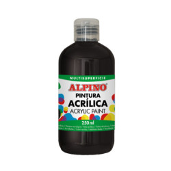 PINTURA ACRILICA BOTELLA 250 ML NEGRO ALPINO