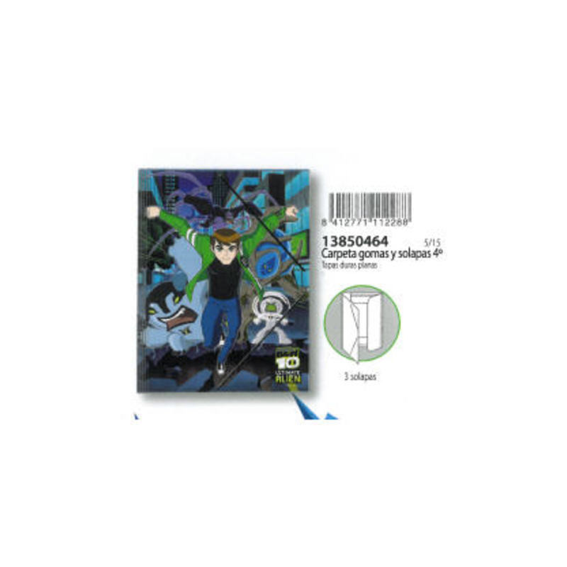 CARPETA DEC 4º GOMAS ENRI 11 BEN 10 ULTIMATE ALIEN TROQUELADA 13850464 ^