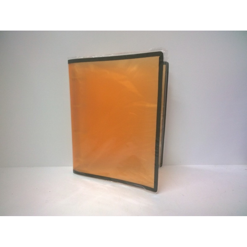 CARPETA PLAST. 4A 40MM FL PRYSE TRANSP. 41113 NARANJA C/RIBETE ^