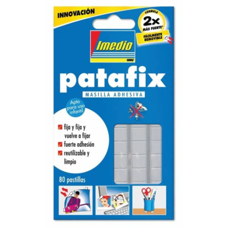 PEGAMENTO TACK IMEDIO PATAFIX BLANCO 80P C/12U 7001466