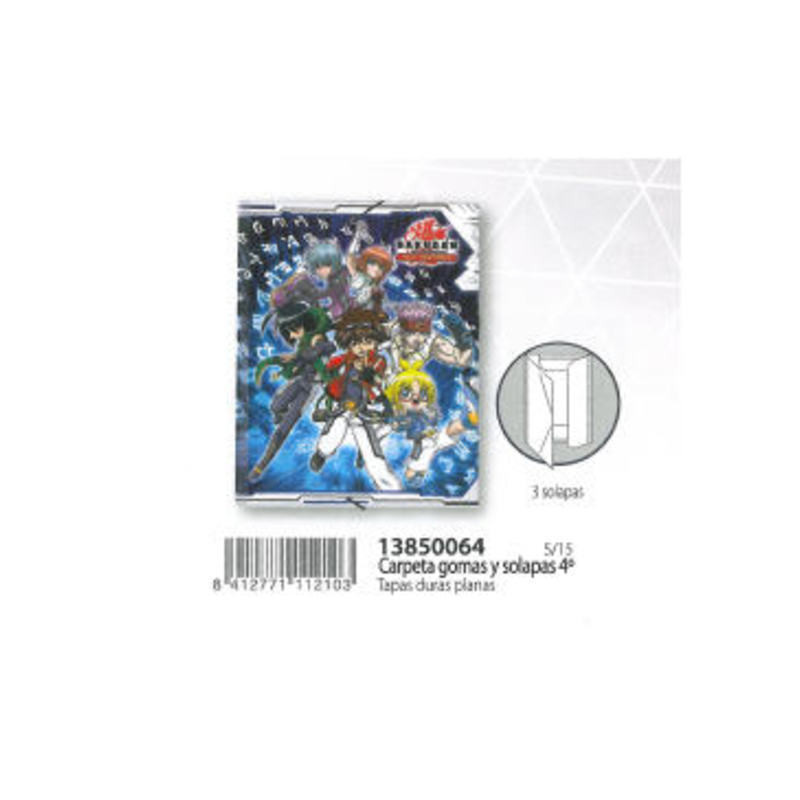 CARPETA DEC 4º GOMAS ENRI 11 BAKUGAN NEW VESTROIA TROQUELADA 13850064 ^
