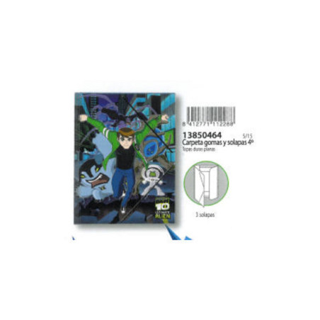 CARPETA DEC 4º GOMAS ENRI 11 BEN 10 ULTIMATE ALIEN TROQUELADA 13850464 ^