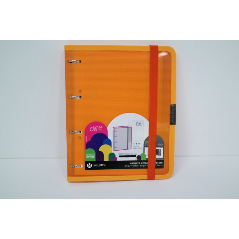 CARPEBLOC DEC RINGBOOK 4A A5 C/RECAMBIO CARCHIVO DUNE NARANJA 12377552