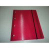 CARPETA PLAST. 4A 25MM FL PARDO TRANSP. ROJO CON RECAMBIO 822502 ^