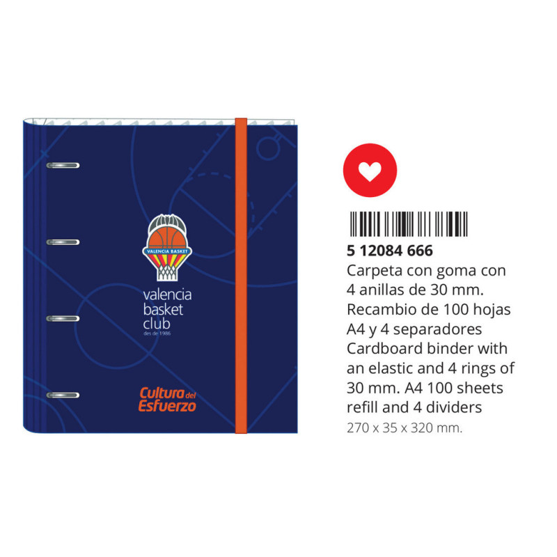 CARP 4 ANI 30MM C/RECAMBIO VALENCIA BASKET SAFTA26 512084666 32X27 UNIDAD