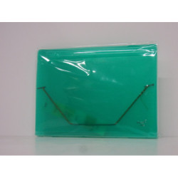 CARPETA FUELLE 12B FORCEL A-5 GOMAS PLAST. TRANSP. COLORES 8703