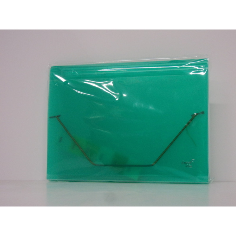 CARPETA FUELLE 12B FORCEL A-5 GOMAS PLAST. TRANSP. COLORES 8703