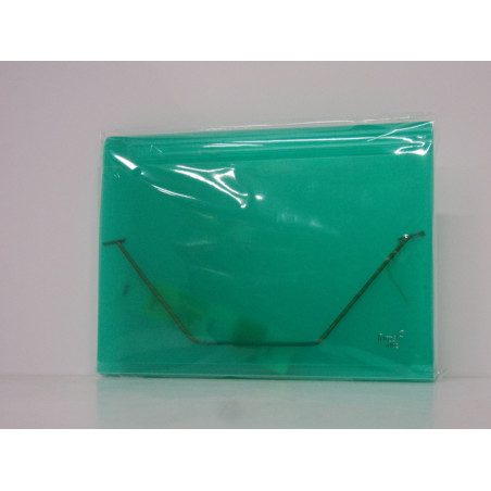 CARPETA FUELLE 12B FORCEL A-5 GOMAS PLAST. TRANSP. COLORES 8703