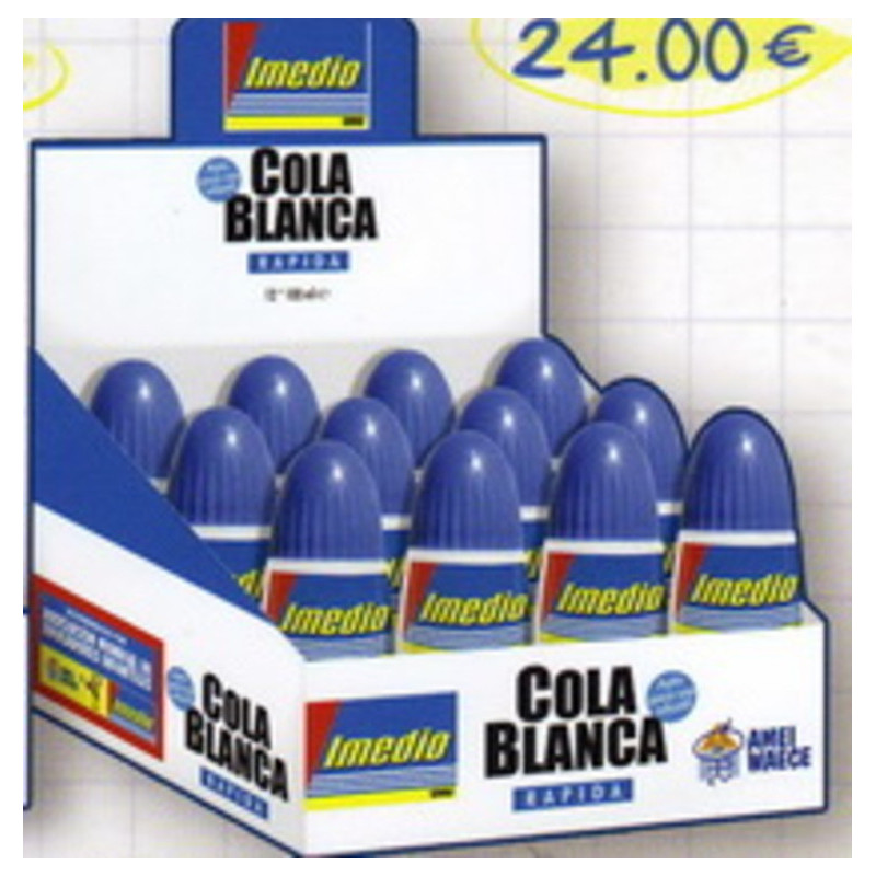 PEGAMENTO COLA BLANCA IMEDIO UHU 100ML C/12U