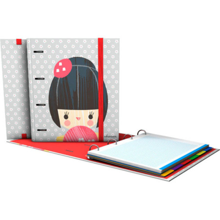 CARPETA DEC RINGBOOK 4A GRAFOPLAS17 CHARUCA FLOWERS C/RECAMBIO COMPLETO 88101908