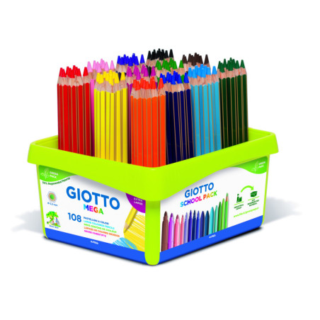 LAPICEROS COLOR GIOTTO MEGA SCHOOLPACK 108 UDS
