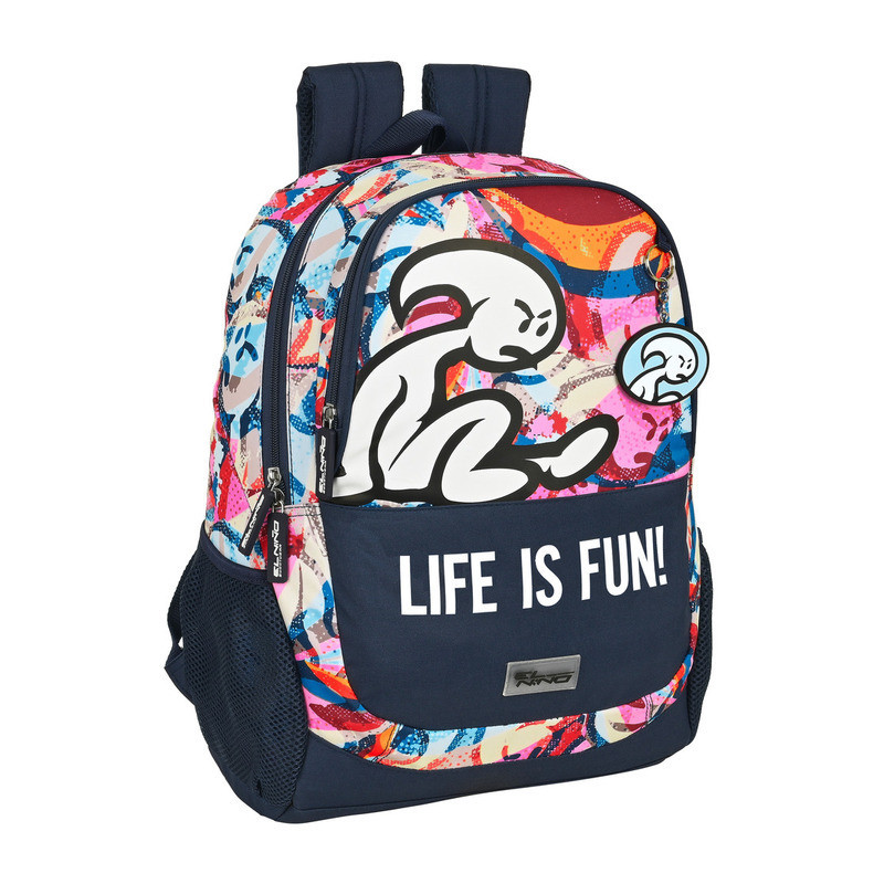 MOCHILA ADAPTABLE EL NIÑO "LIFE IS FUN" 612207665 44*32 SAFTA22