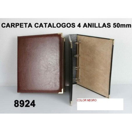 CARPETA CATALOGO WG FL 4A 40MM POLIPIEL NEGRA 89240 ^