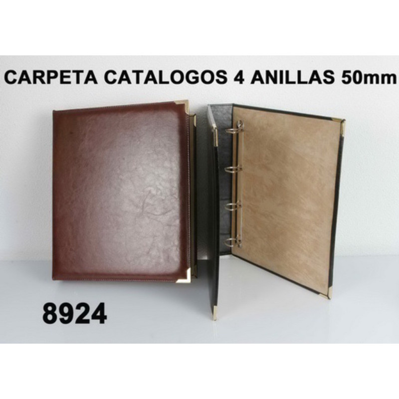 CARPETA CATALOGO WG FL 4A 40MM POLIPIEL MARRON 89241 ^