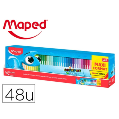 ROTULADOR MAPED COLOR PEPS OCEAN 48 COLORES 845727 UNIDAD