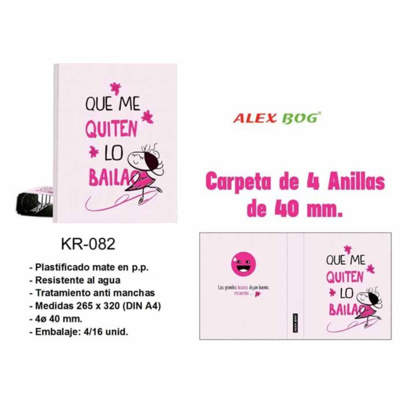 CARPEBLOC DEC 4A 40 FOLIO ALEX BOG QUE ME QUITEN LO BAILAO KR-082