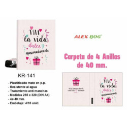 CARPEBLOC DEC 4A 40 FOLIO ALEX BOG VIVE LA VIDA DULCE KR-141