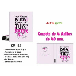 CARPEBLOC DEC 4A 40 FOLIO ALEX BOG TODO SALDRA BIEN KR-152