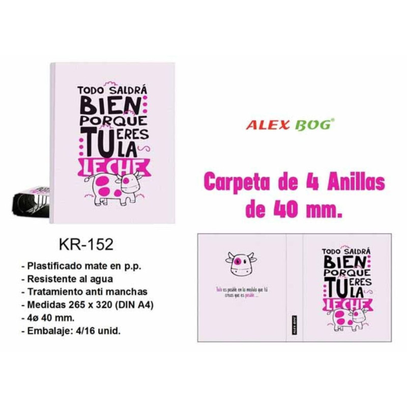 CARPEBLOC DEC 4A 40 FOLIO ALEX BOG TODO SALDRA BIEN KR-152