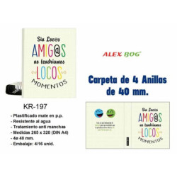 CARPEBLOC DEC 4A 40 FOLIO ALEX BOG SIN LOCOS AMIGOS KR-197