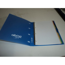 CARPETA PLAST. 4A 25MM FL PARDO TRANSP. AZUL CON RECAMBIO 822504 ^
