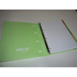 CARPETA PLAST. 4A 25MM FL PARDO TRANSP. VERDE CON RECAMBIO 822504 ^