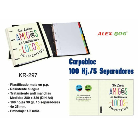 CARPEBLOC DEC RINGBOOK 4A A4 C/RECAMBIO ALEX BOG SIN LOCO AMIGOS KR-297
