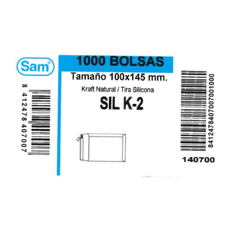 SOBRE SAM BOLSA SALARIO SILK-2 100*145 SILICONA C/1000U