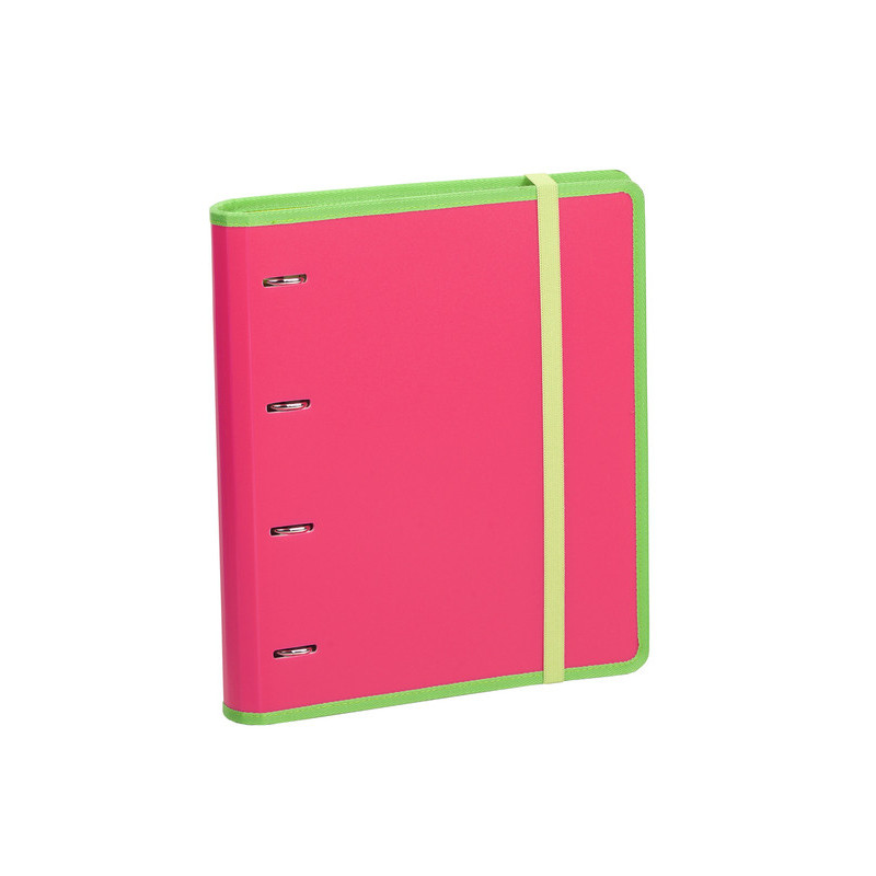 CARPEBLOC DEC RINGBOOK 4A A4 C/RECAMBIO CARCHIVO CONTRAST FUCSIA/VERDE 12387460 ^