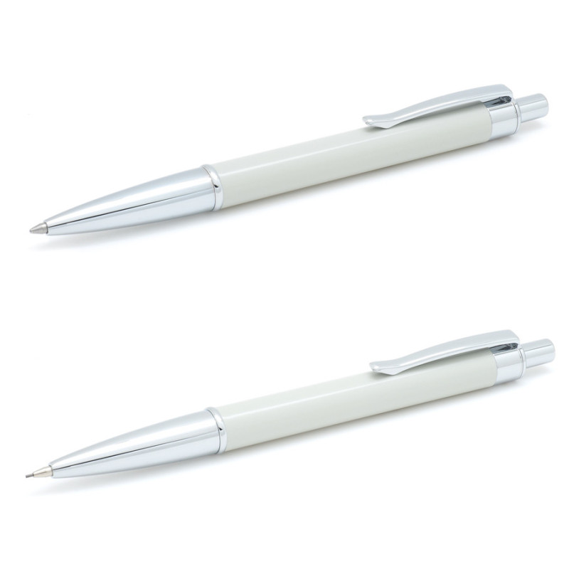 JUEGO BOLIGRAFO PORTAMINAS INOXCROM BEAT PERLA C/ESTUCHE 40154017