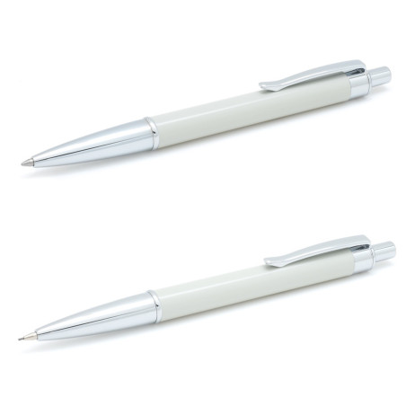 JUEGO BOLIGRAFO PORTAMINAS INOXCROM BEAT PERLA C/ESTUCHE 40154017