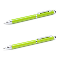 JUEGO BOLIGRAFO PORTAMINAS INOXCROM TOUCH VERDE C/ESTUCHE 40154004