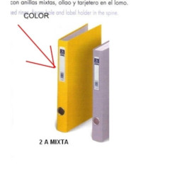CARPETA 2A MIXTA 25MM FL PLAST. NATURAL DOHE AMARILLO 09425 ^