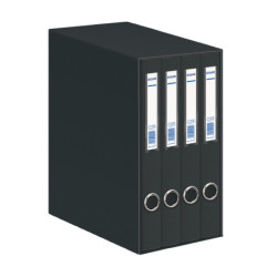 MODULO 4 CARPETAS 2 ANILLAS 25MM DOHE NEGRO