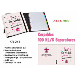 CARPEBLOC DEC RINGBOOK 4A A4 C/RECAMBIO ALEX BOG VIVE LA VIDA KR-241