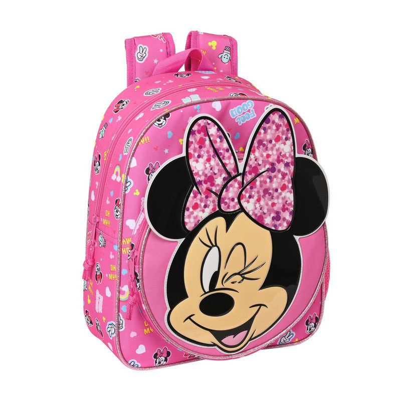 MOCHILA INFANTIL ADAPTABLE MINNIE MOUSE "LUCKY" 612212609 34*28 SAFTA22