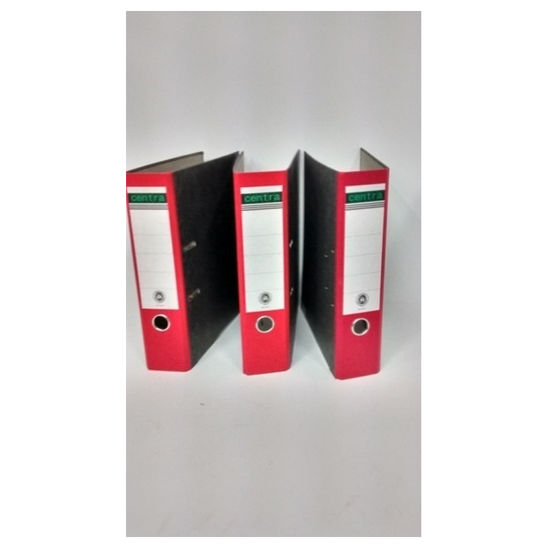 ARCHIVADOR PALANCA A-4 CENTRA CARTON ROJO ^