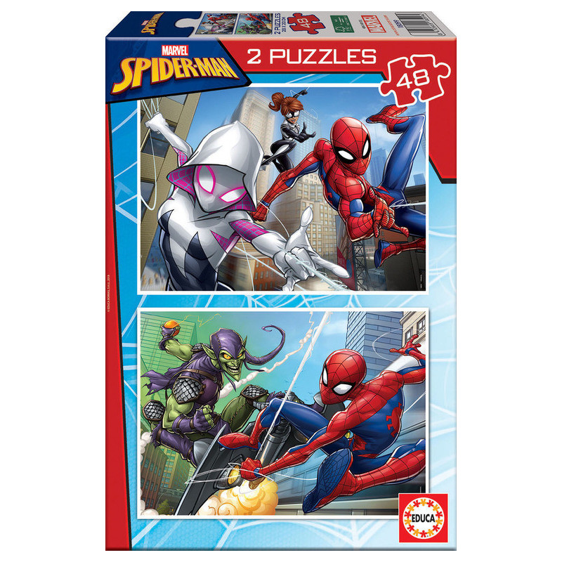 2 PUZZLES DE 48 PIEZAS SPIDER-MAN "HERO" SAFTA23 ENERO 18099