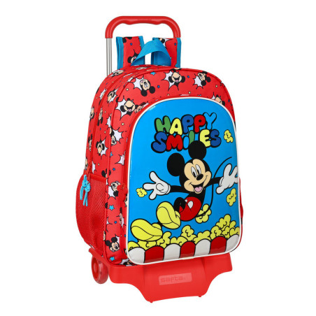 MOCHILA 180+CARRO 905 MICKEY MOUSE "HAPPY SMILES" 612214313 42*33 SAFTA22