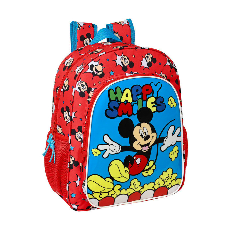 MOCHILA JUNIOR ADAPTABLE MICKEY MOUSE "HAPPY SMILES" 612214640 38*32 SAFTA22