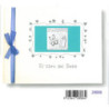 LIBRO BEBE EDICROMO DECORADO NIÑO LAZO PLACA ALUMINIO 28086