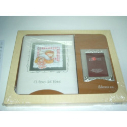 CONJUNTO BEBE EDICROMO DECORADO NIÑA LIBRO + MARCO FOTOS 28561 ^